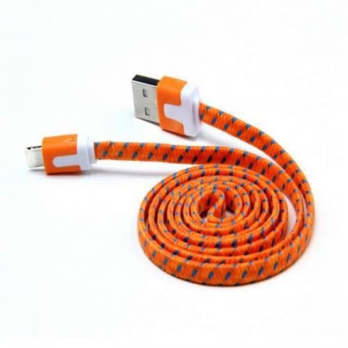 Цветной плоский USB кабель зарядки для iPhone (айфон) 5 5s 6 6Plus