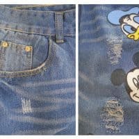 Женские джинсы с Микки Маусом