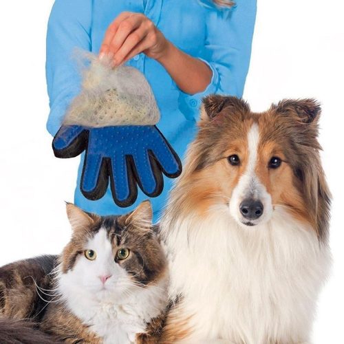 Перчатка для сбора, вычесывания, чистки и удаления шерсти домашних животных True Touch