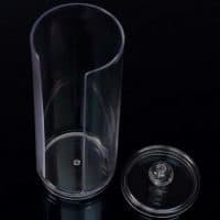 Акриловый контейнер-органайзер (диспенсер) для ватных дисков в форме цилиндра