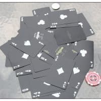 Черные пластиковые игральные карты водонепроницаемые 54 шт.
