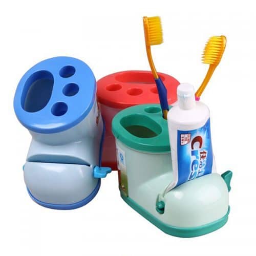 Детский держатель для зубных щеток и зубной пасты с дозатором