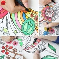 Набор для творчества подушка раскраска с маркерами для детей