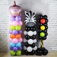Набор праздничных надувных воздушных разноцветных шаров (шариков) из латекса 10 шт.