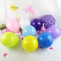 Набор праздничных надувных воздушных разноцветных шаров (шариков) из латекса 10 шт.