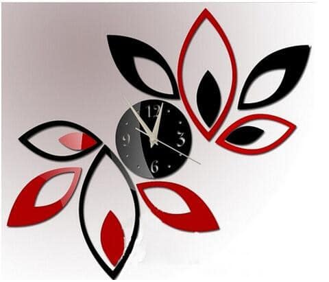 Настенные 3d (3д) часы с микки-маусом (mickey mouse), бабочками, цветами