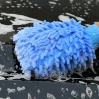 Перчатка, варежка из микрофибры для мытья автомобиля, уборки