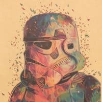Постер Star Wars из крафт-бумаги – плакат на стену героев Звездных Войн Дарт Вейдер, Йода, Штурмовик, Дройд
