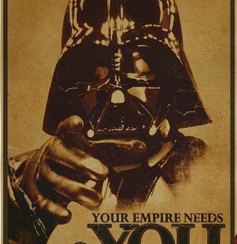 Постер Star Wars из крафт-бумаги – плакат на стену героев Звездных Войн Дарт Вейдер, Йода, Штурмовик, Дройд