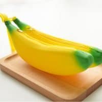 Силиконовый пенал в виде банана для канцелярских принадлежностей