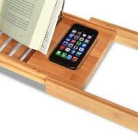 Деревянный регулируемый столик-подставка в ванную для ноутбука, чтения книг