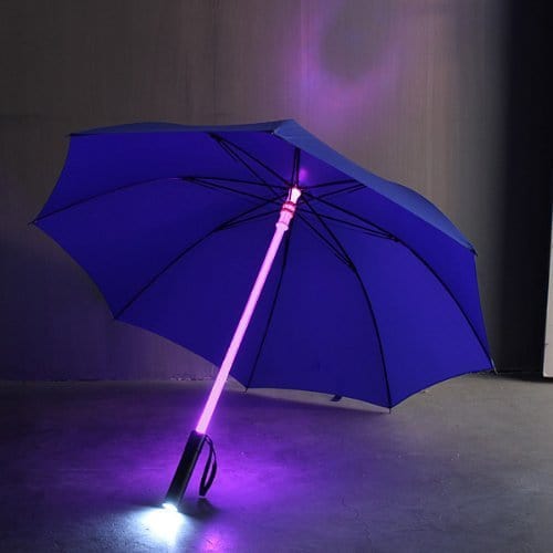 Светящийся зонт трость джедая с фонариком