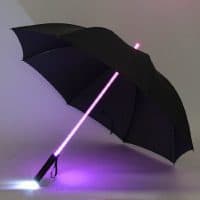Светящийся зонт трость джедая с фонариком