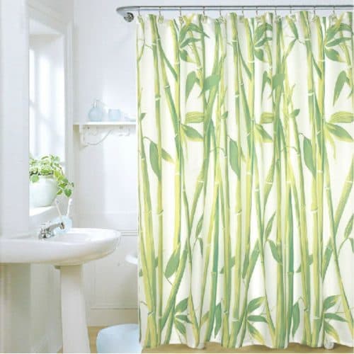 Занавеска шторка для ванной комнаты из полиэстера 180х180 см – бамбуковый лес
