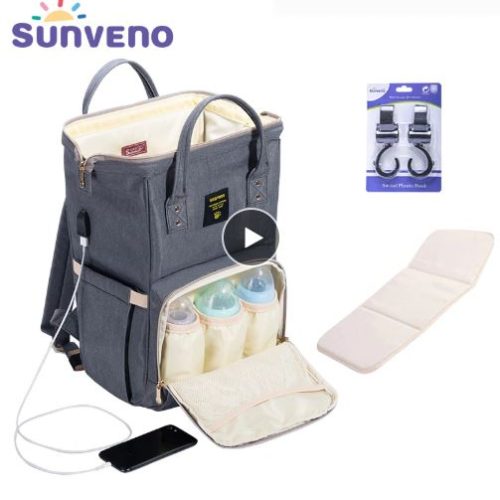 Рюкзак-сумка для молодой мамы и малыша для детских бутылочек, пеленок и подгузников
