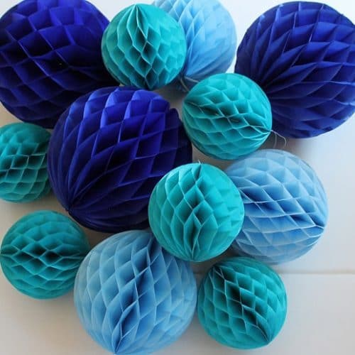 Бумажные шары-соты-помпоны для декора, украшения зала