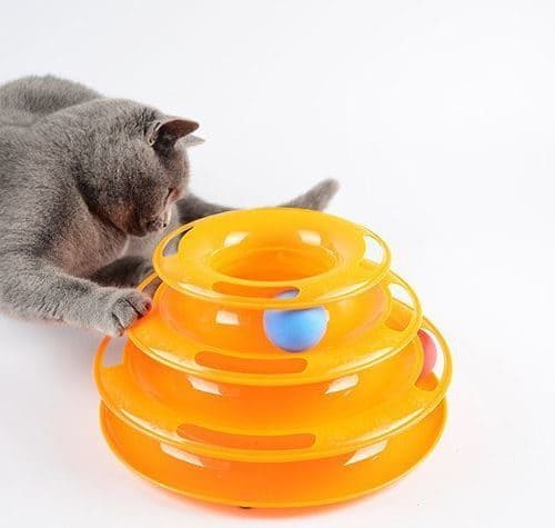 Игрушка для кошки трек 3 этажа с мячиком