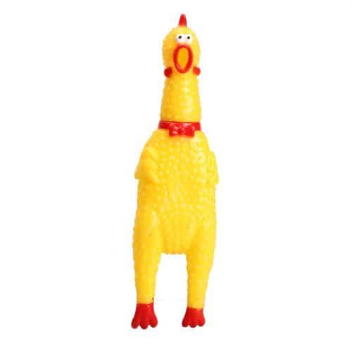 Игрушка сумасшедшая кричащая резиновая курица Crazy Chicken
