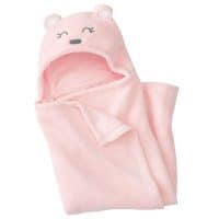 Махровое полотенце халат пончо с уголком капюшоном для новорожденных детей