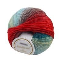 Радужная цветная шерстяная пряжа в мотках для ручного вязания спицами или крючком