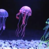 Силиконовая светящаяся искусственная медуза для декора аквариума