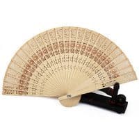 Складной ручной веер деревянный бамбуковый