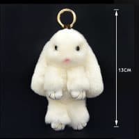 Мягкий маленький пушистый брелок-кролик на сумку, для ключей