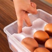 Пластиковый контейнер для хранения куриных яиц в холодильнике
