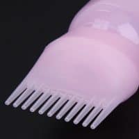Бутылочка-емкость-дозатор с расческой-гребнями-зубцами для краски для окрашивания волос 120 мл