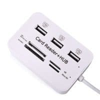 Card Reader + USB 2.0 HUB Combo, картридер + хаб-концентратор