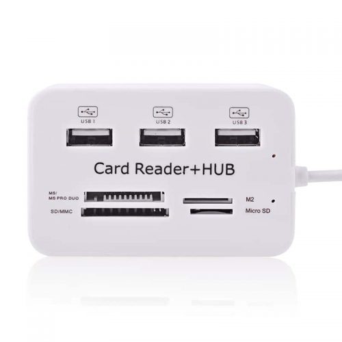 Card Reader + USB 2.0 HUB Combo, картридер + хаб-концентратор