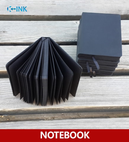 Черный скетчбук блокнот с черными страницами A5/А6
