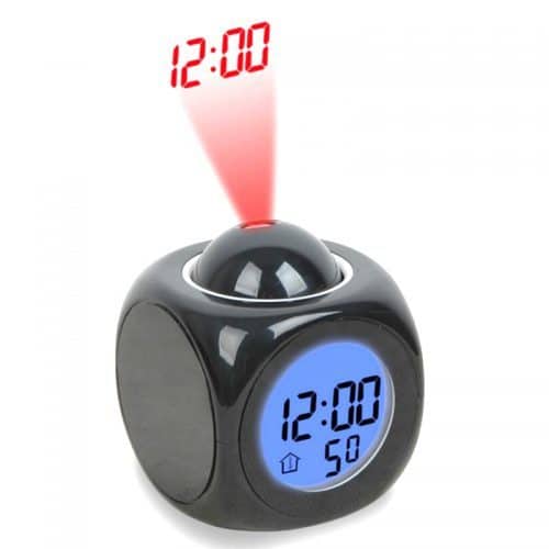 Настольные электронные LED часы-будильник с проекцией времени на потолок