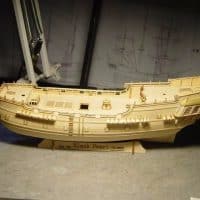Сборная деревянная модель корабля Джека Воробья Чёрной Жемчужины в масштабе 1/96 (из фильма Пираты карибского моря)