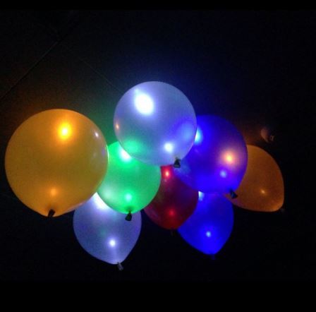 Светодиодные светящиеся воздушные гелиевые латексные шары 12 дюймов в наборе 50 шт.