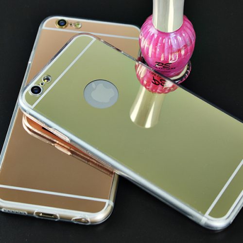 Зеркальный силиконовый чехол-бампер на айфон iPhone 5, 5S, SE, 6, 6S, 6 plus, 7, 7 plus, 8, 8 plus, X