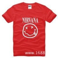 Хлопковая мужская футболка с надписью Нирвана (Nirvana)