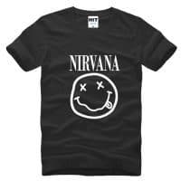Хлопковая мужская футболка с надписью Нирвана (Nirvana)