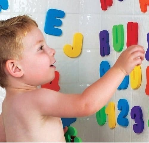 Мягкие буквы и цифры игрушки для купания в ванную для детей 3+ в наборе 36 шт.
