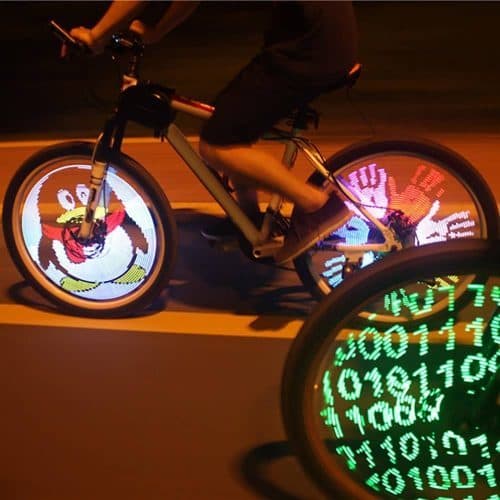Программируемая светодиодная led подсветка для колес велосипеда