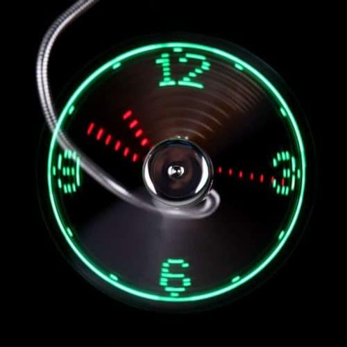 Светодиодный usb вентилятор часы