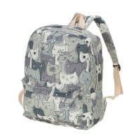Тканевый женский школьный рюкзак на 20 л с рисунком Коты