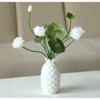 Керамическая декоративная белая ваза-ананас для цветов