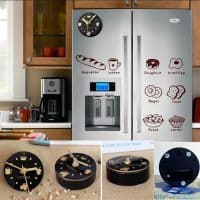 Круглые цифровые часы магнит на холодильник