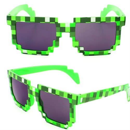 Пиксельные солнцезащитные очки 8 бит в стиле MINECRAFT (Майнкрафт)