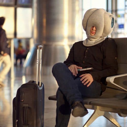 Подушка на голову для сна страус в путешествие, в самолет