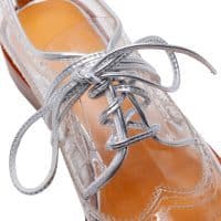 Прозрачные женские ботинки оксфорды на шнуровке