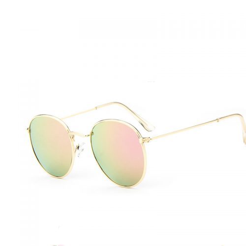 Женские солнцезащитные круглые ретро очки Uv400 из поликарбоната