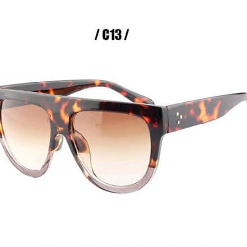 Женские солнцезащитные очки UV400 с прямым верхом из пластика и поликарбоната