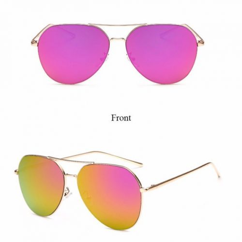 Женские солнцезащитные зеркальные очки авиаторы UV400 из поликарбоната и металла